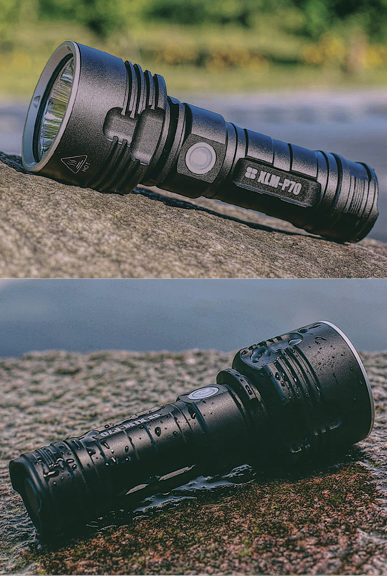 Rechargeable, Super Powerful 5000mAh LED Flashlight - Water-Resistant